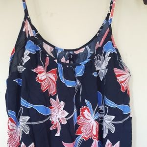 Sleeveless floral summer top